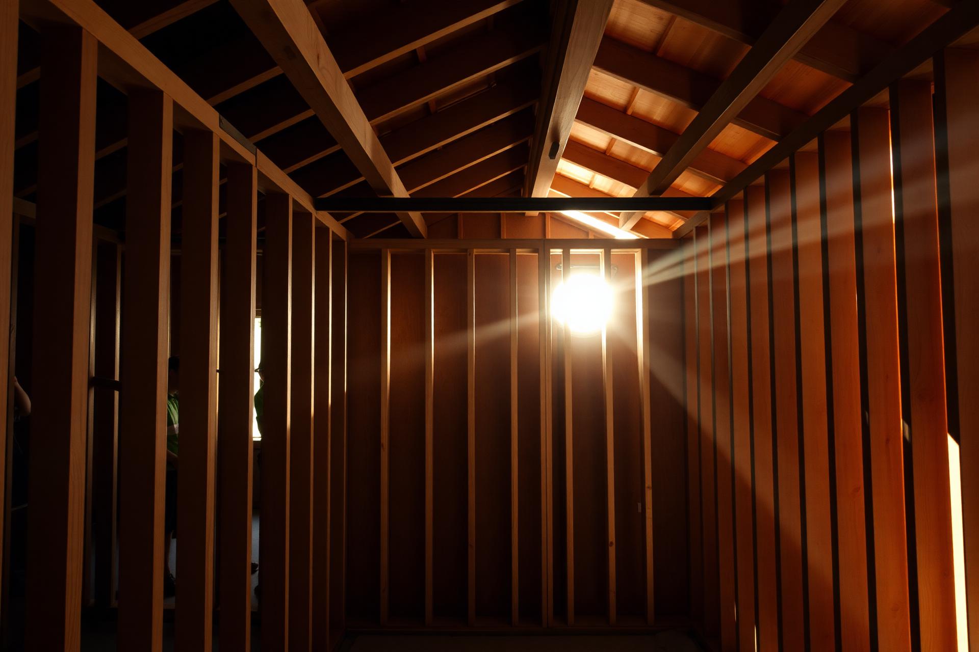 Active wood framing on a residential jobsite