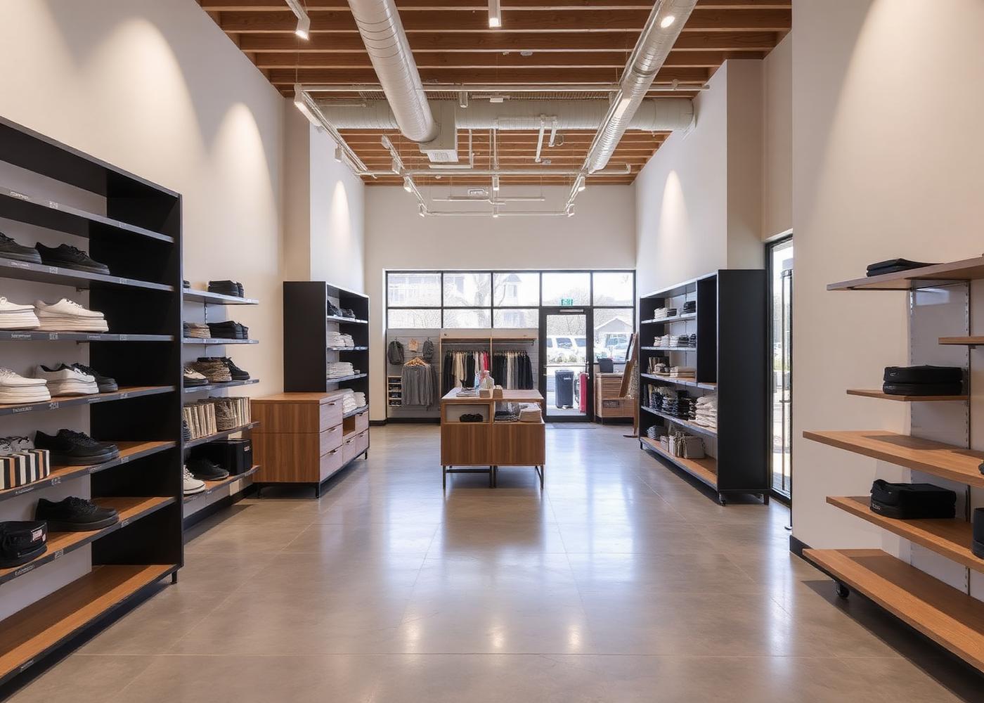 Completed commercial retail interior